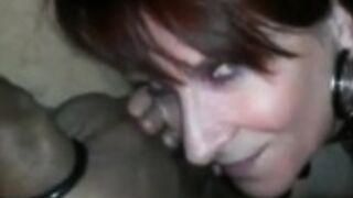 Horny housewife passionately rimming his ass